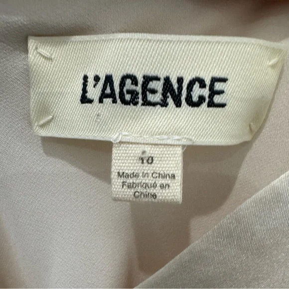 L’AGENCE Serita Silk Gown in Champagne - Picture 8 of 8